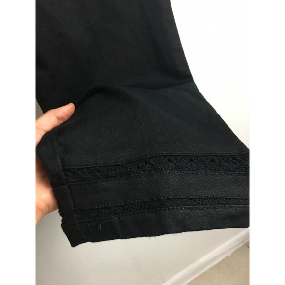 Style & Co Pants Black Crochet-Trim  Plus Size 20W Skinny Stretch - Picture 11 of 12